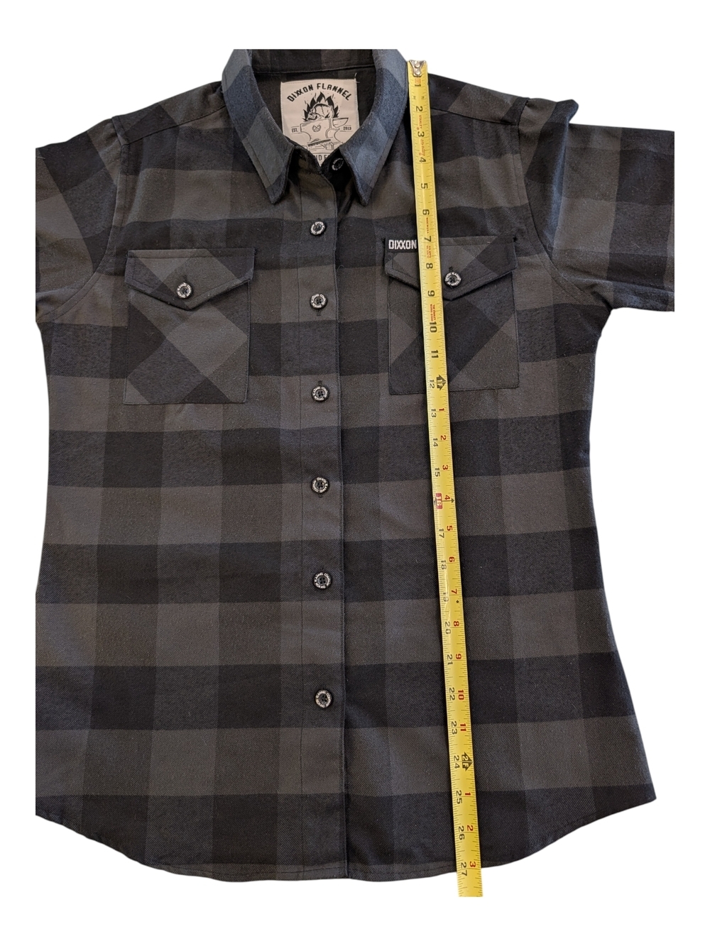 DIXXON Black and Gray Plaid Button-Down Shirt - Picture 6 of 7